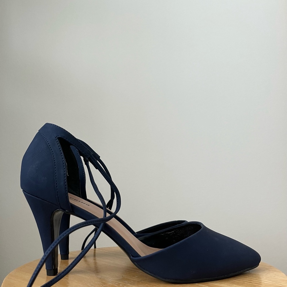 Elegant Navy Blue Women's Heels